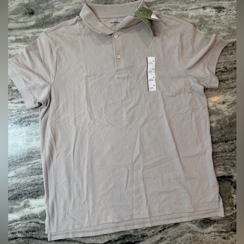 NWT Goodfellow & Co Light Tan Polo Shirt